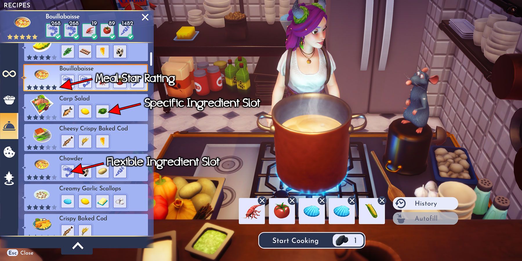 Cooking 5-Star Meal in Disney Dreamlight Valley