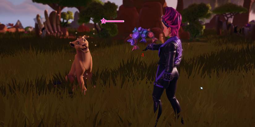 Gifting Nala candy in Disney Dreamlight Valley.