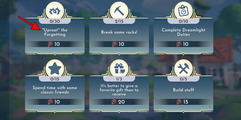 Night Thorns Star Path task in Disney Dreamlight Valley