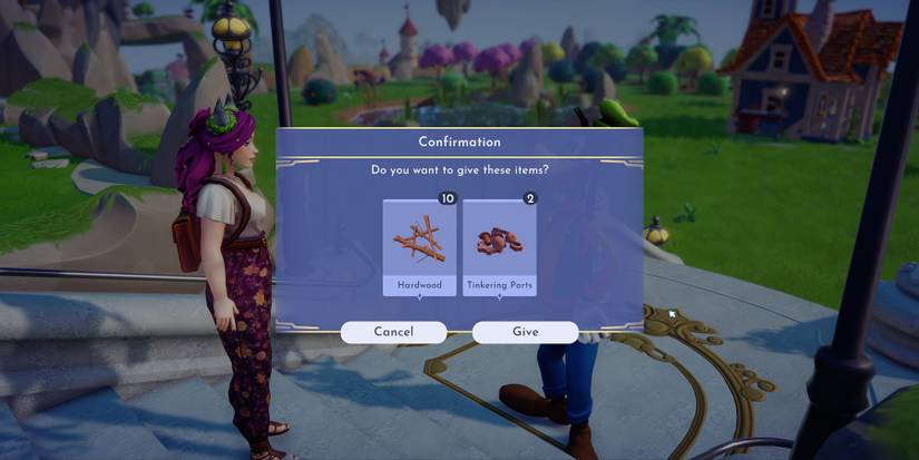 Helping Goofy in the quest Off The Hook in Disney Dreamlight Valley.