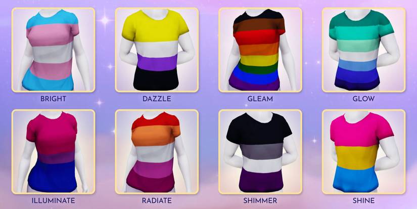 Disney Dreamlight Valley Pride shirts.