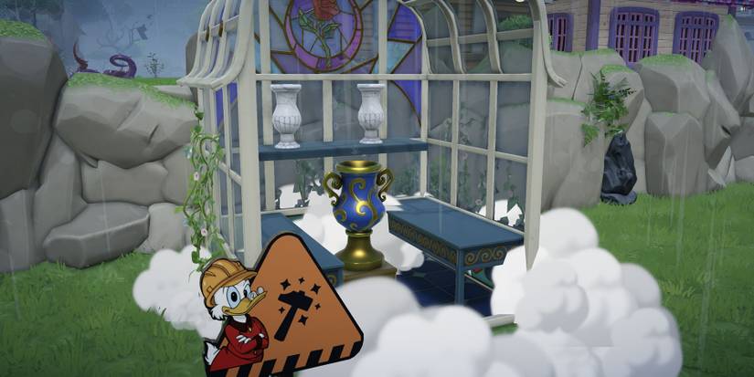 Upgrading the Beast's Greenhouse in Disney Dreamlight Valley.