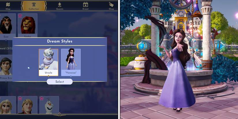 Ursula's Vanessa Dream Style in Disney Dreamlight Valley.
