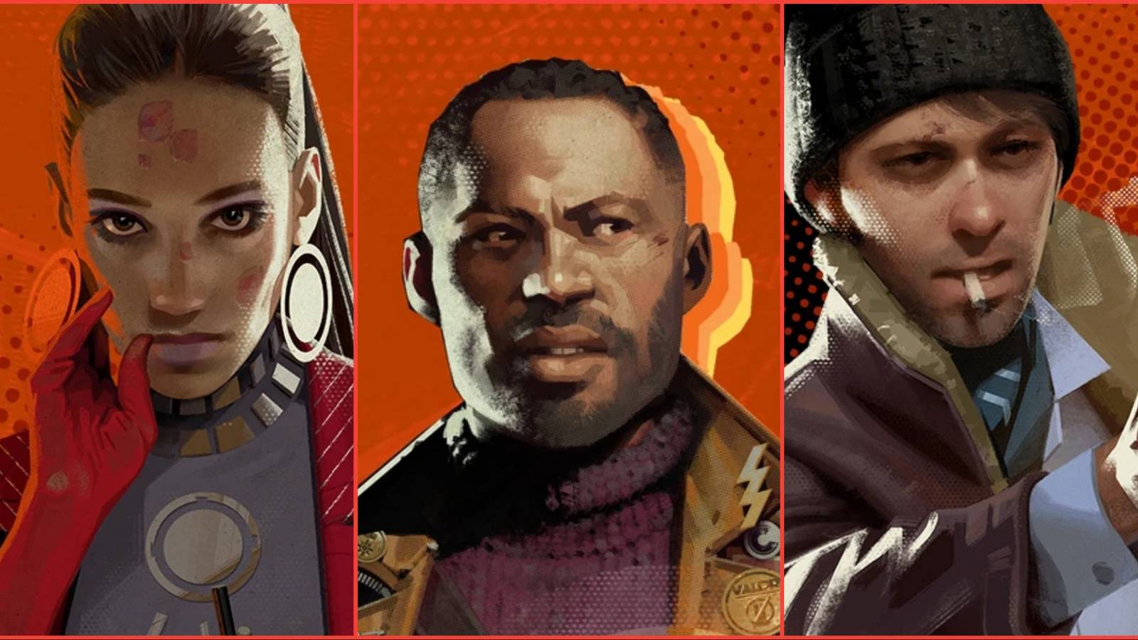 Deathloop characters Fia Colt Charlie