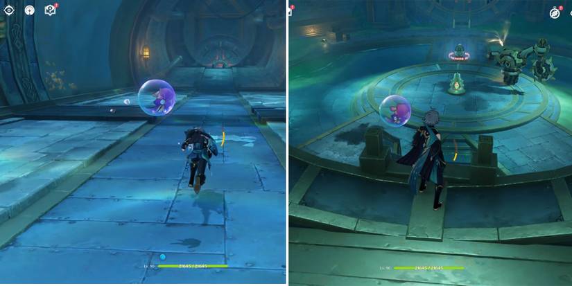 defeat the enemy to open the workshop door in genshin impact