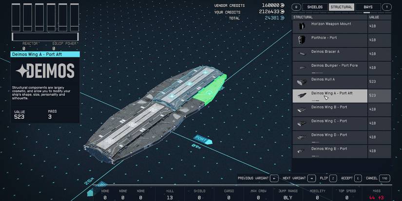 deimos ship structural in starfield