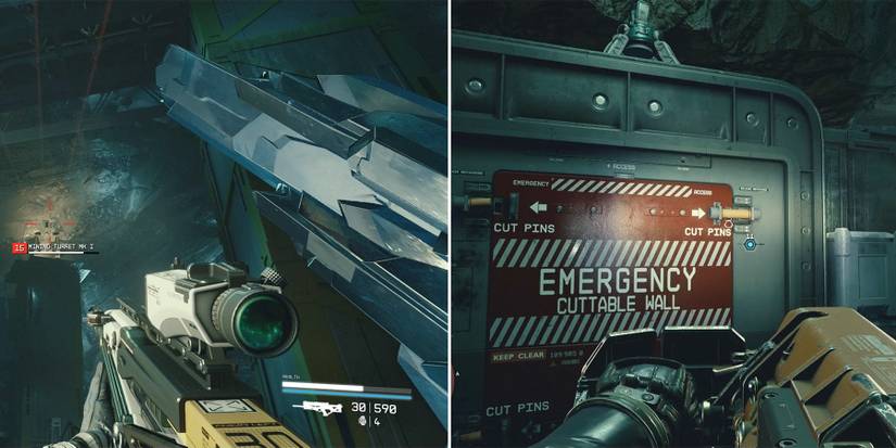 destroy the turrets inside the mine in starfield