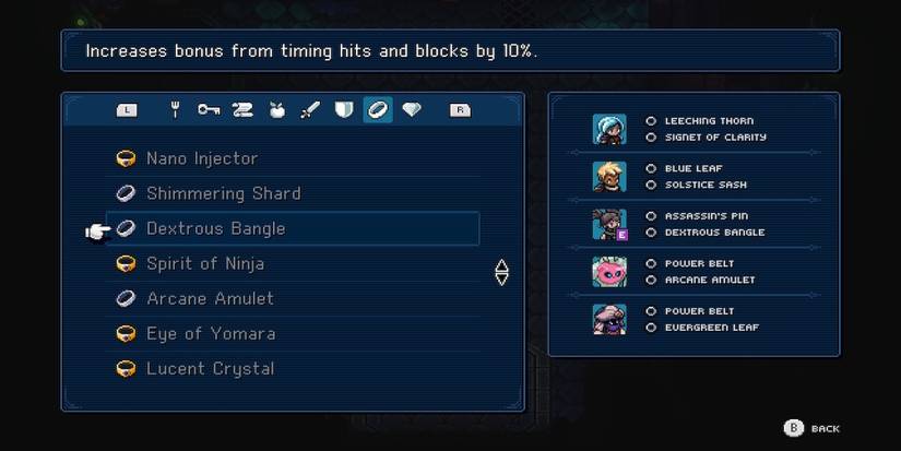 Dextrous Bangle accessory in Sea of Stars