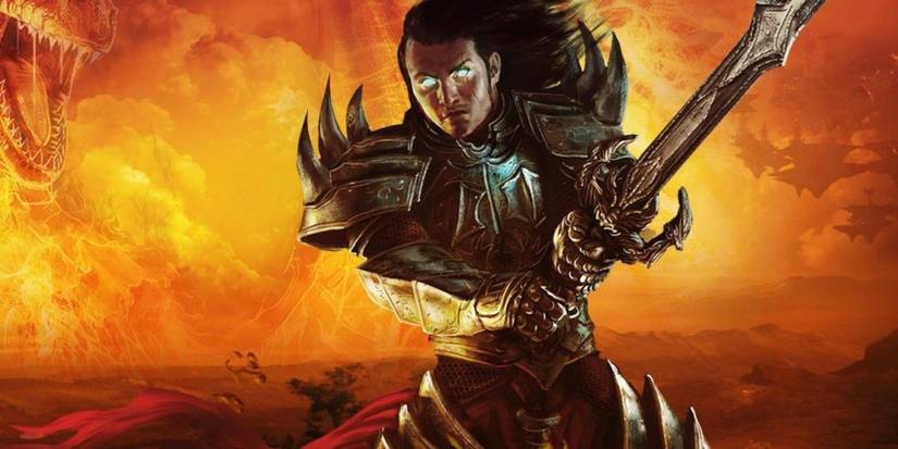 Dragon Slayer prepares to battle a Dragon.