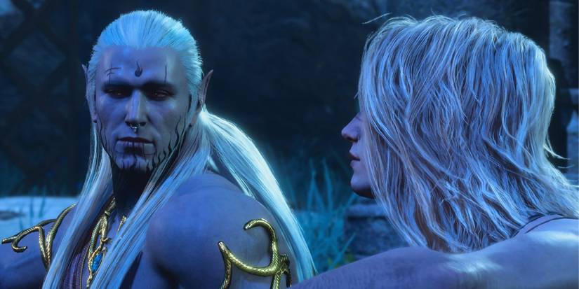 The Dream Visitor sitting with the player in Baldur's Gate 3