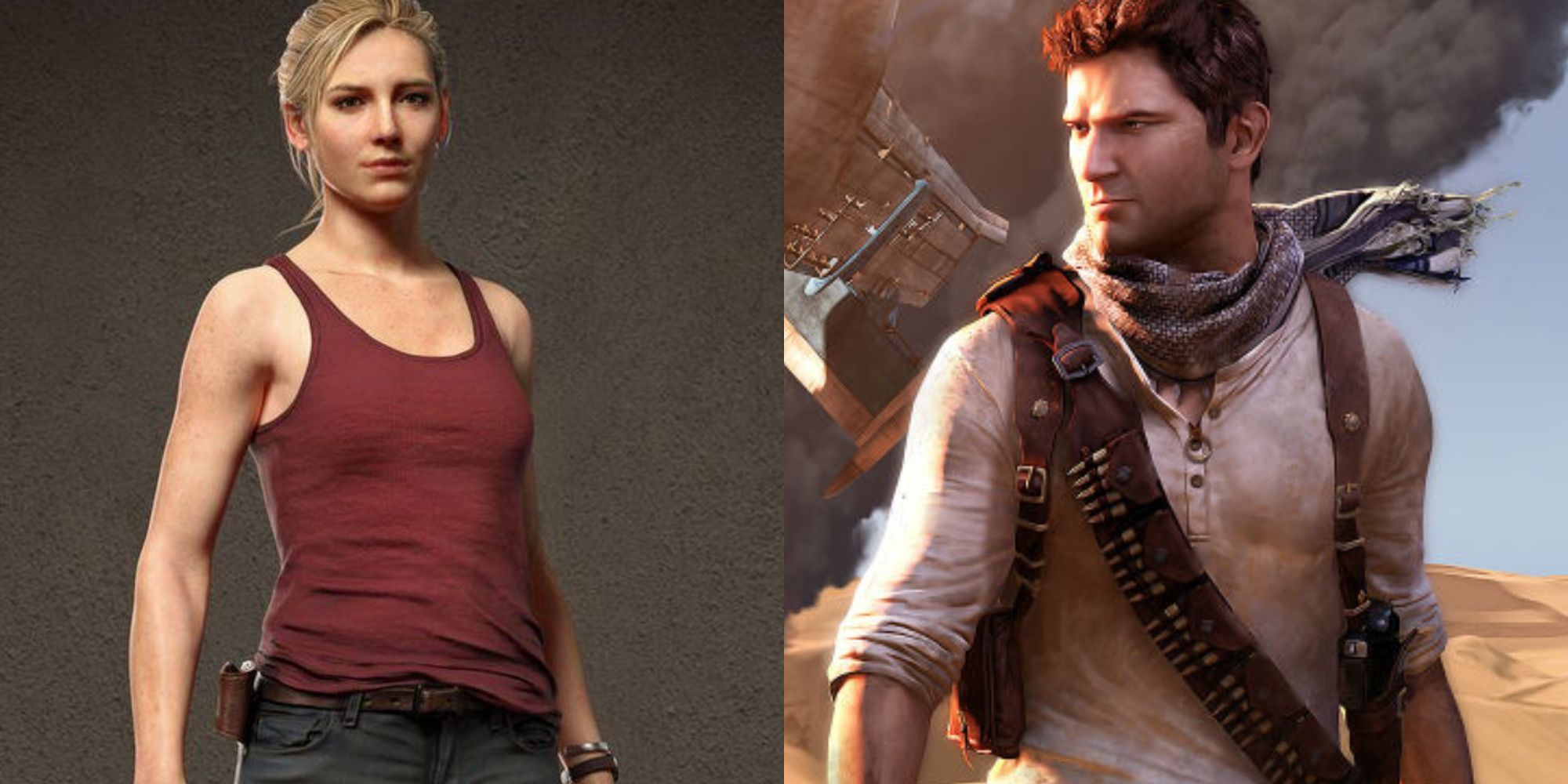 Elena Fisher and Nathan Drake from Uncharted