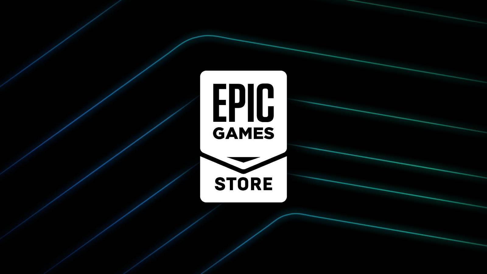 epic games store logo with lines in background