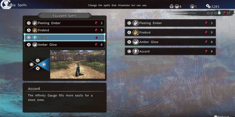 Equipping spells in Fate:Samurai Remnant