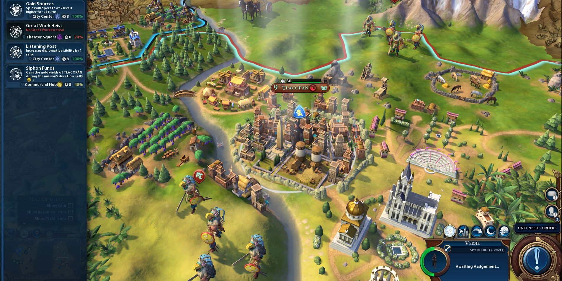 Espionage in Civilization 6