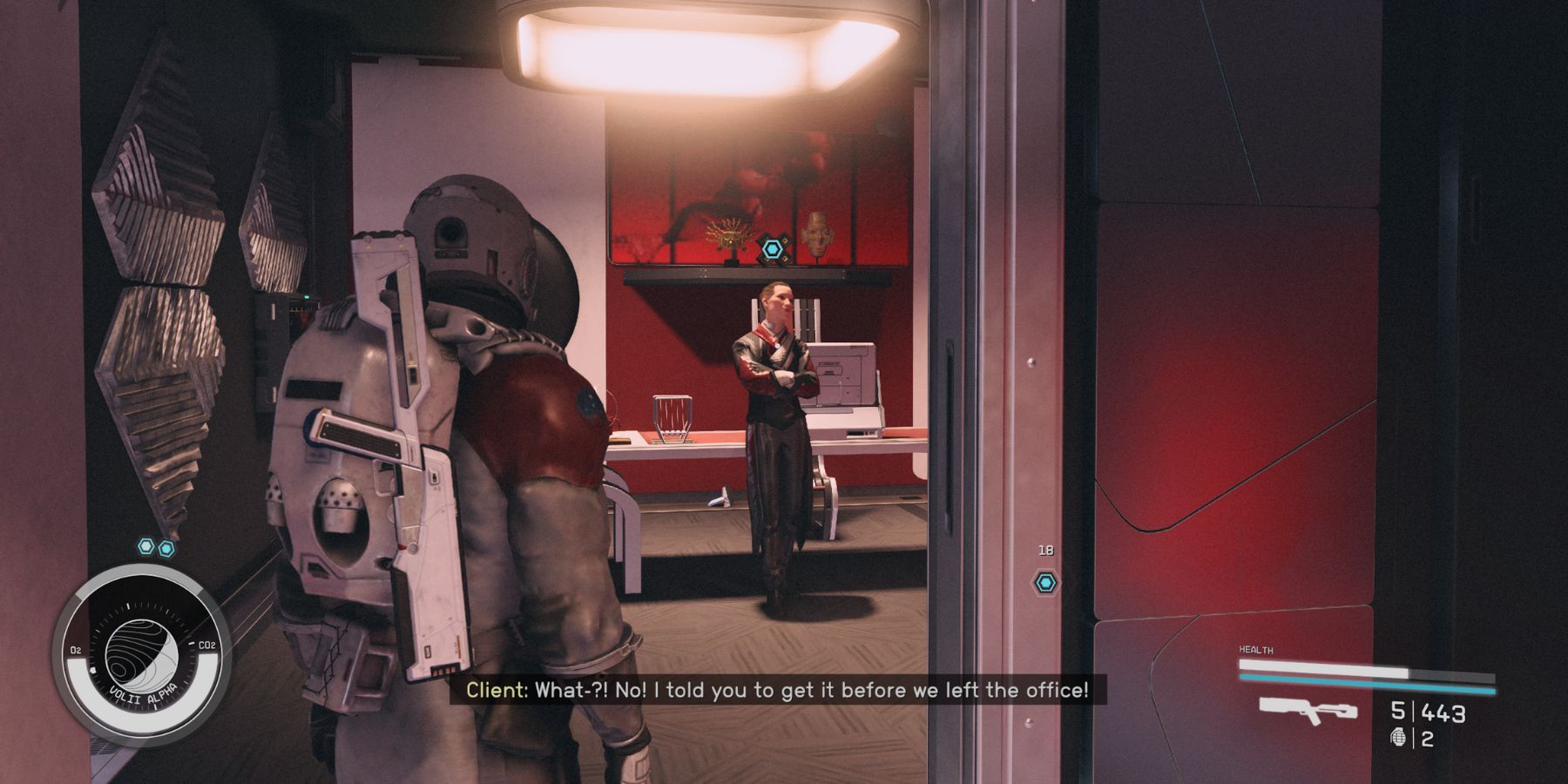 image showing the first objective in executive level mission of starfield.