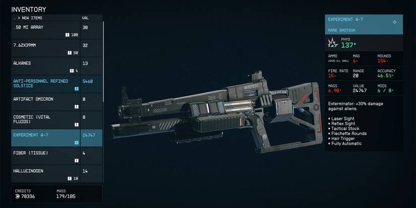 experiment a7 in starfield