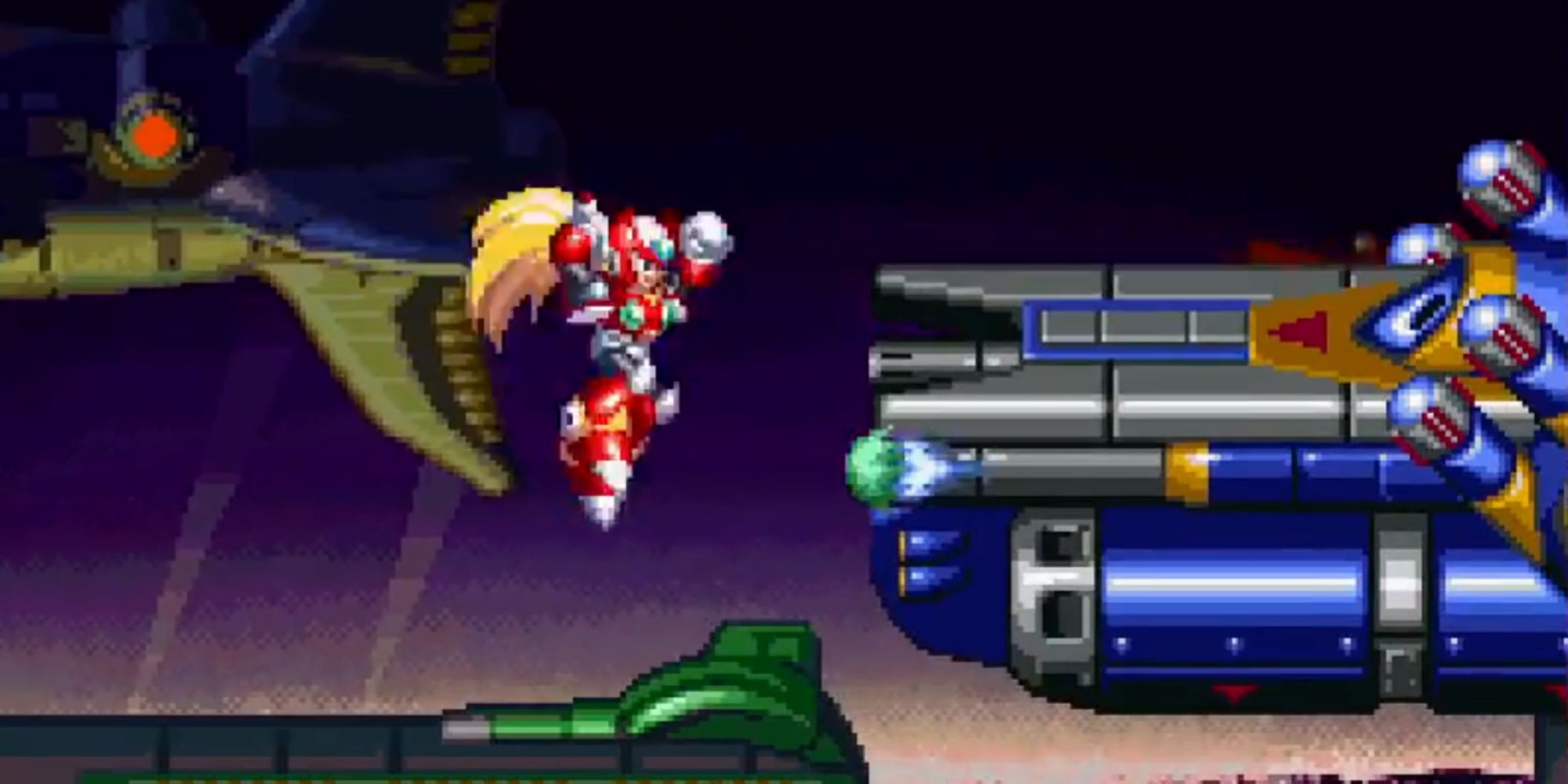 Exploring a level in Mega Man X4