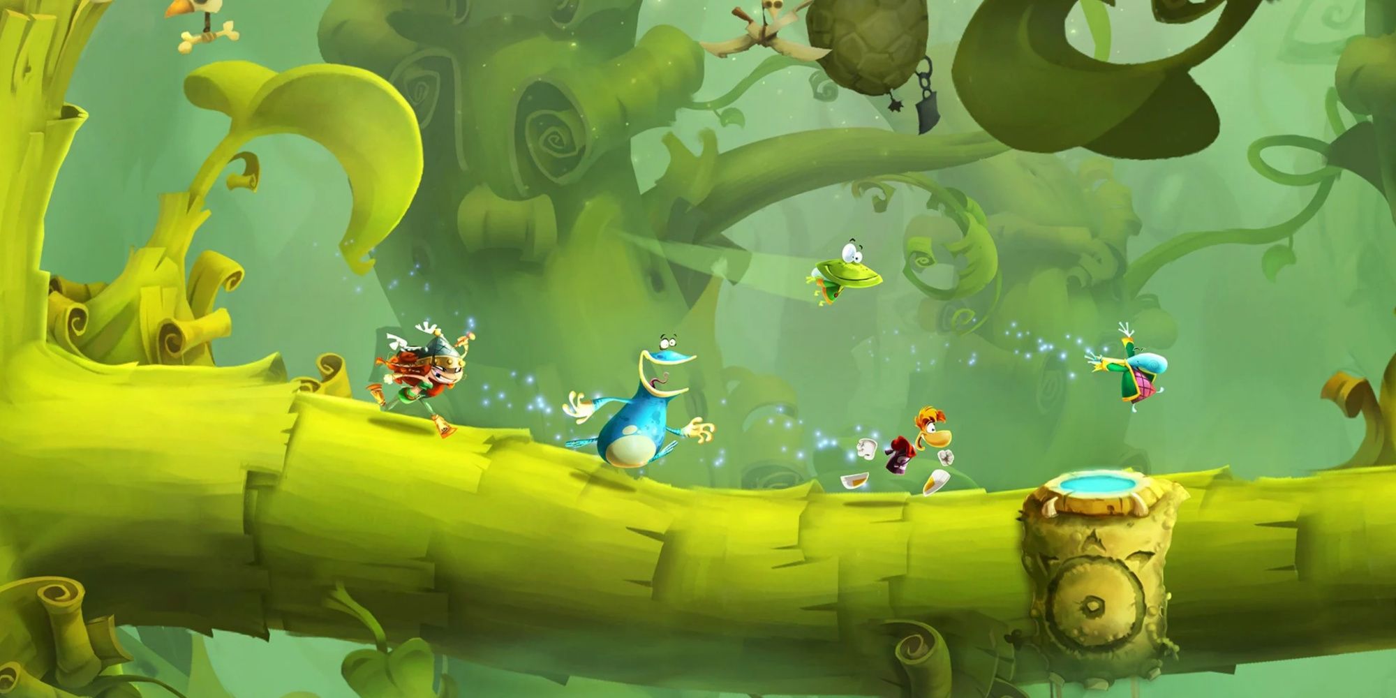Exploring a level in Rayman Legends