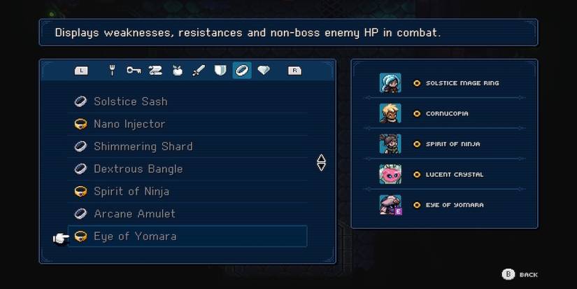 Eye Of Yomara accessory in Sea of Stars