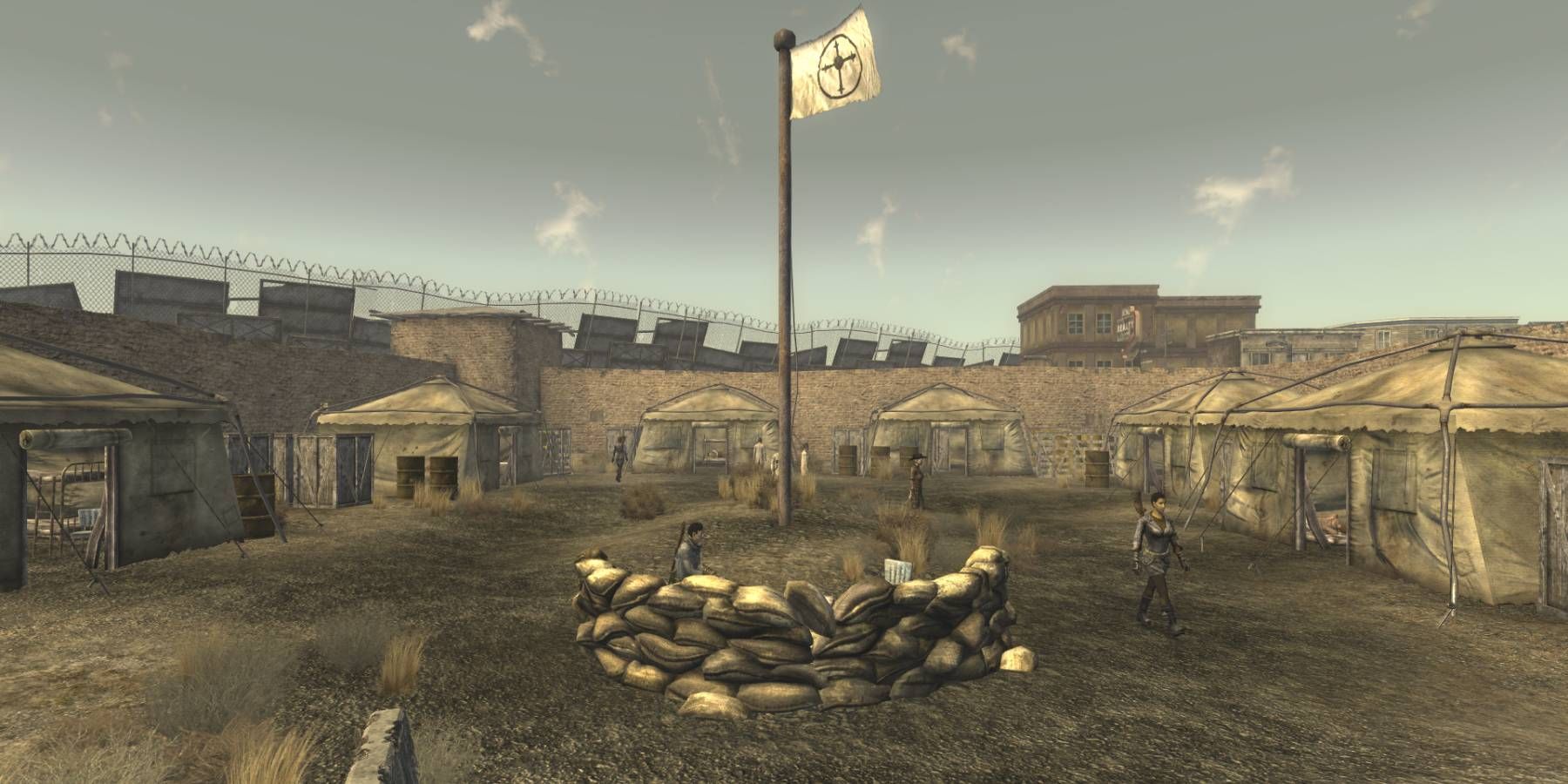 Followers of the Apocalypse camp at Old Mormon Fort in Fallout: New Vegas