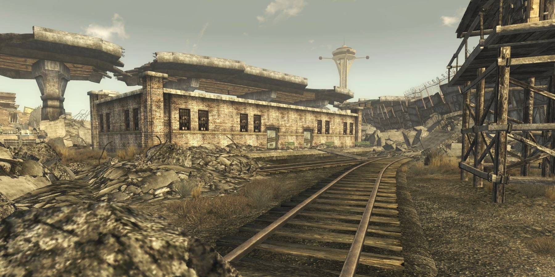 The Freeside Train Station in Fallout: New Vegas