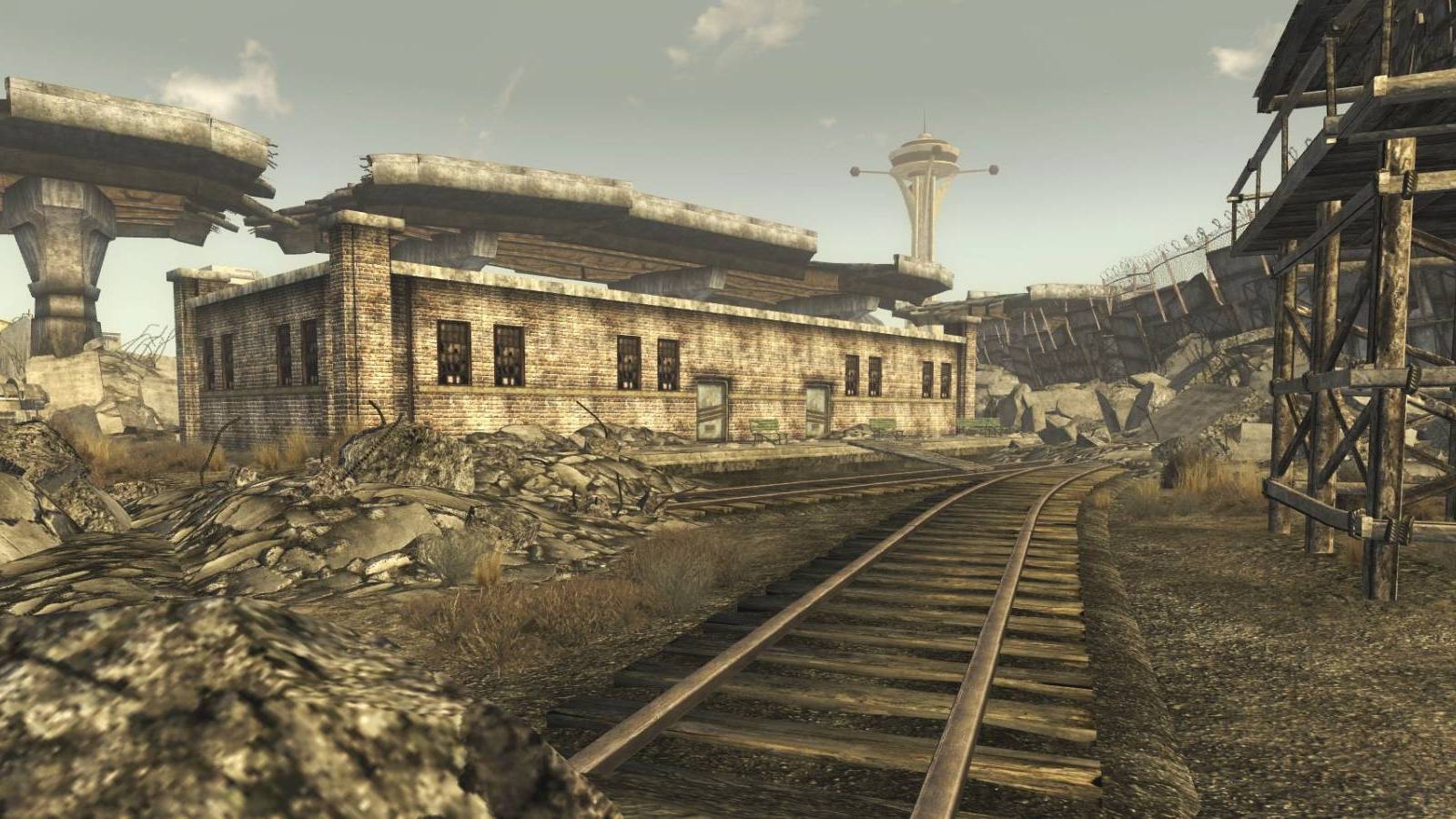 The Freeside Train Station in Fallout: New Vegas