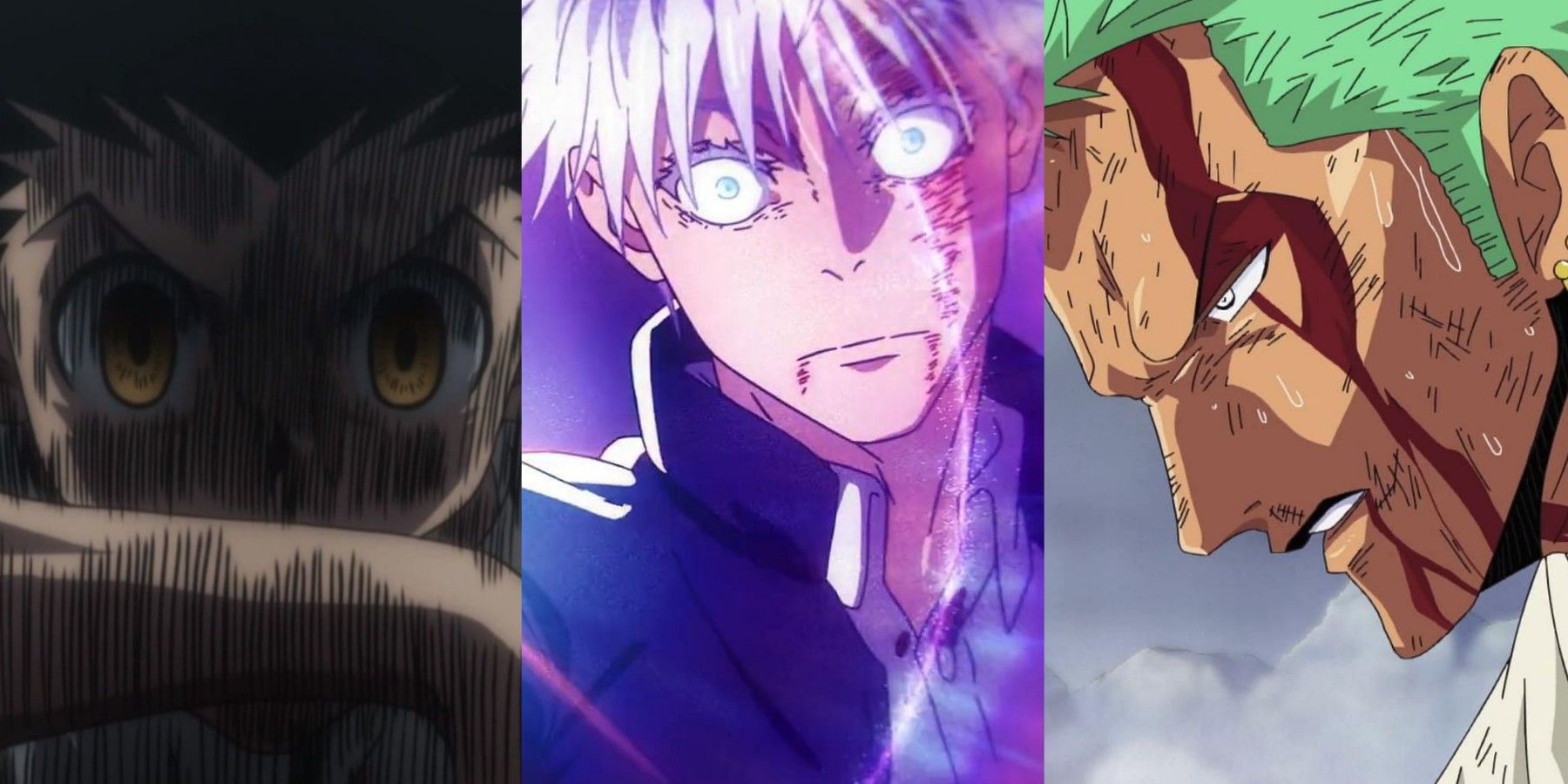 featured classic anime moments that gave fans goosebumps Zoro nothing happened gon angry gojo uses purple