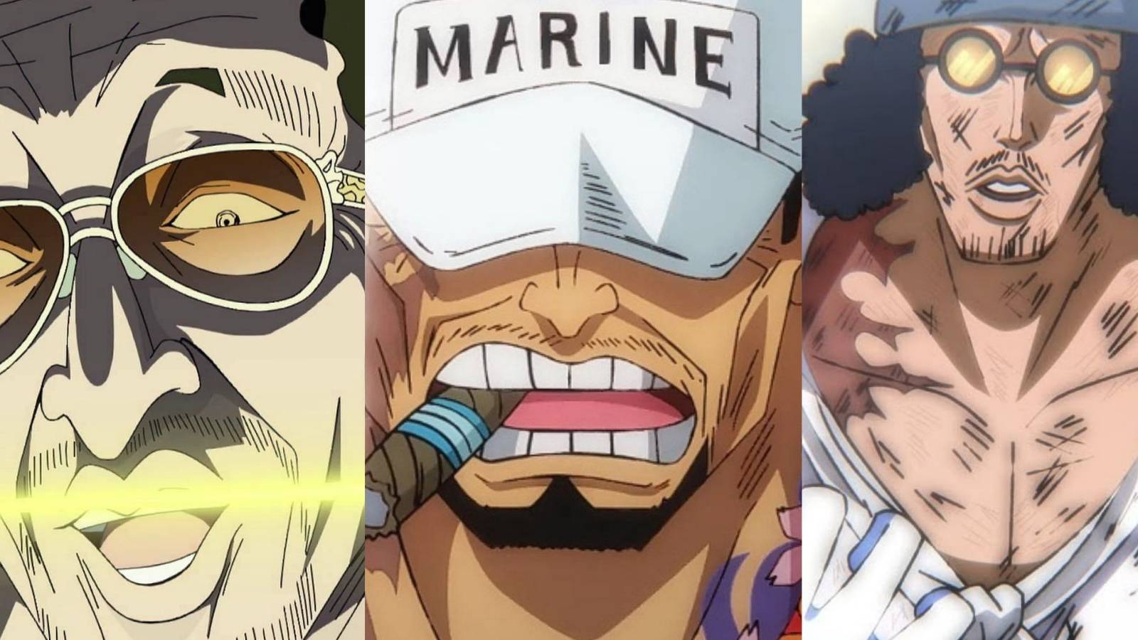 featured one piece strongest admirals Akainu Aokiji kizaru