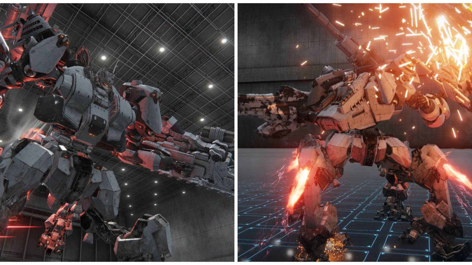 ACs sporting different Core Parts in various combat situations