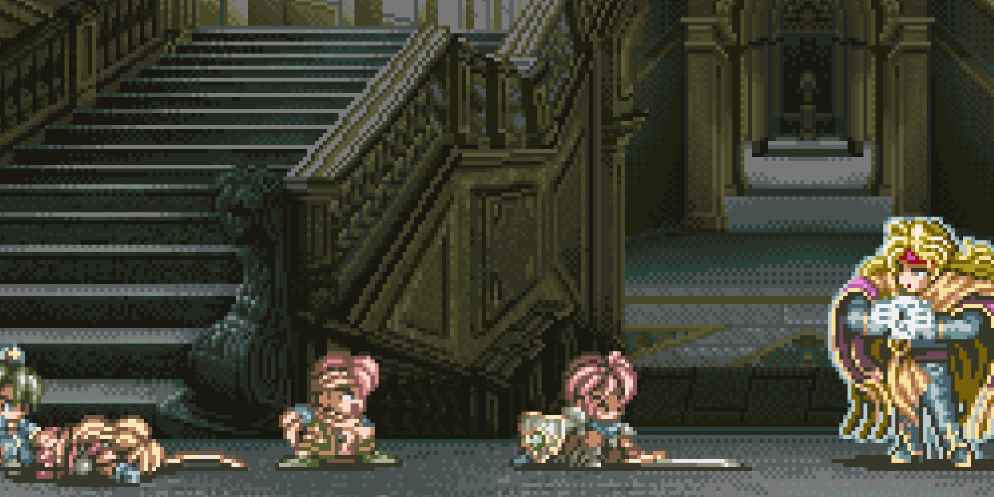 Fighting a boss in Tales Of Phantasia