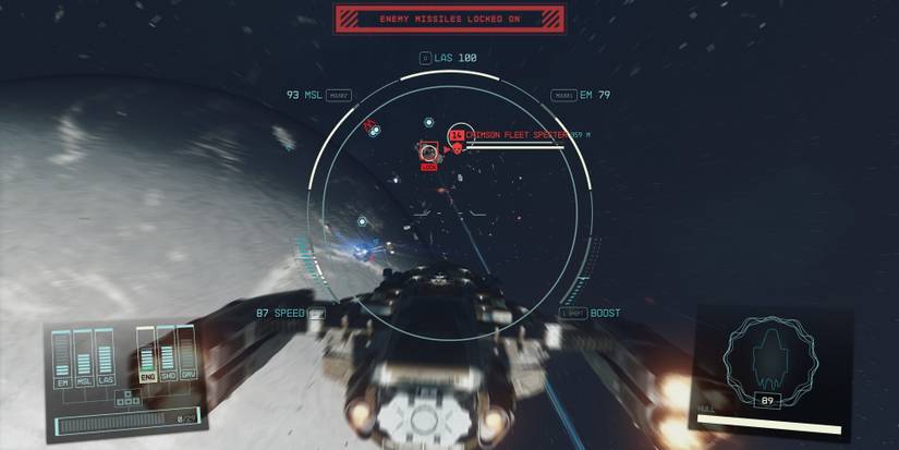 fighting crimson fleet in space