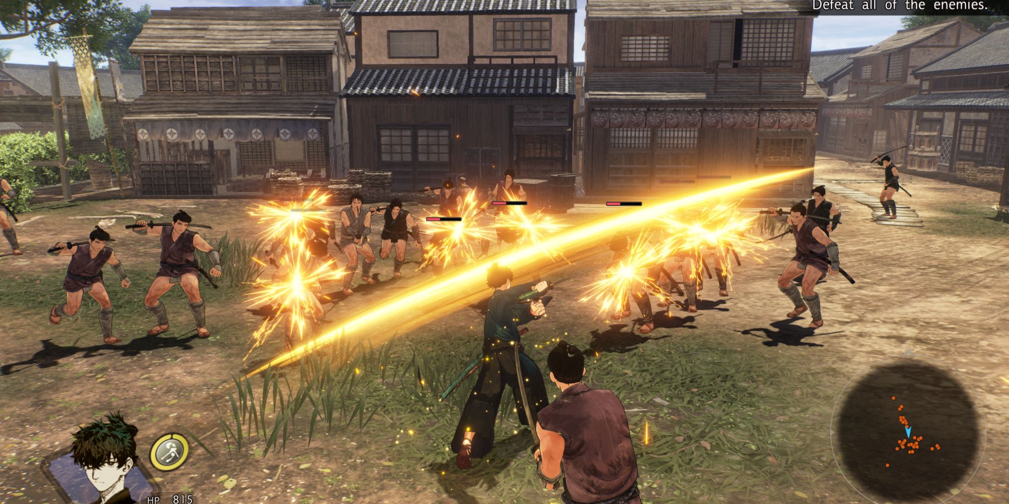 Fighting enemies in Fate:Samurai Remnant