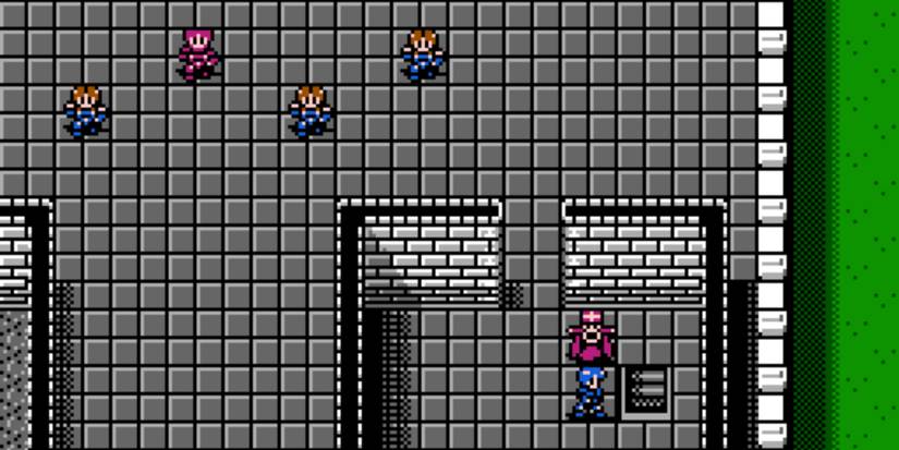 Red and blue units in a castle in Fire Emblem Gaiden