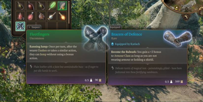 Fleetfingers Bracers of Defense Baldur's Gate 3