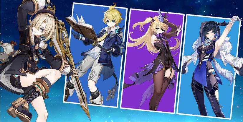 freminet-mika-fischl-and yelan in genshin impact