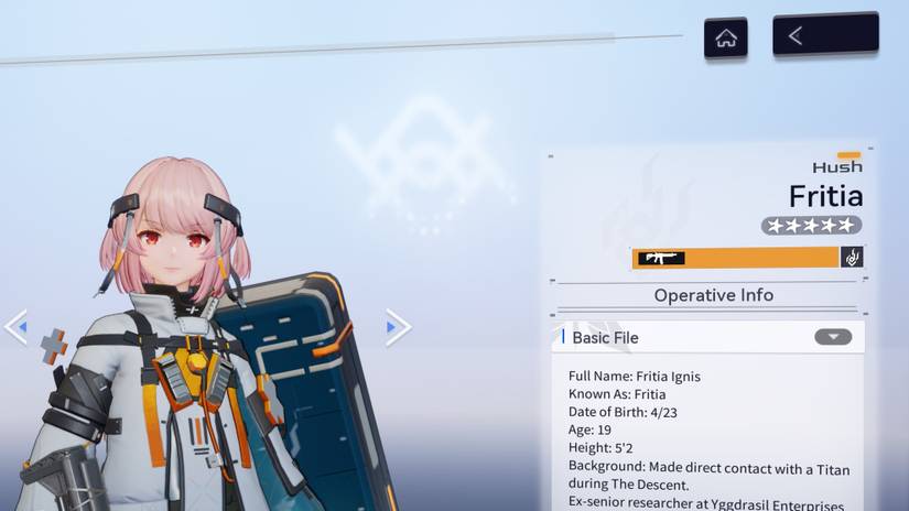 fritia hush from snowbreak