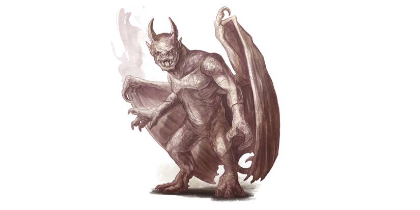 Gargoyle Illustration From Dungeons And Dragons Monster Manual