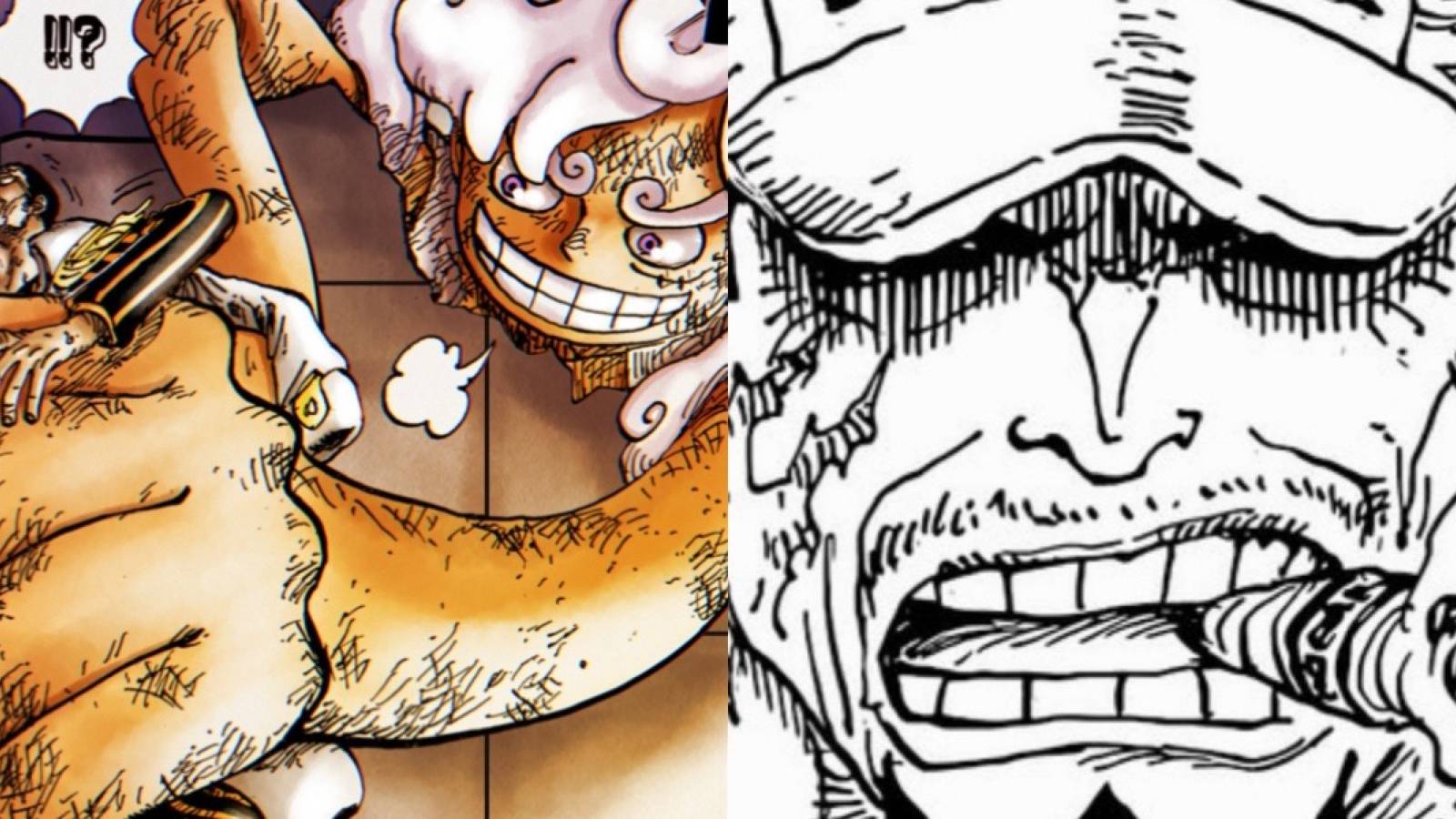 Gear 5 vs kizaru akainu one piece 1092