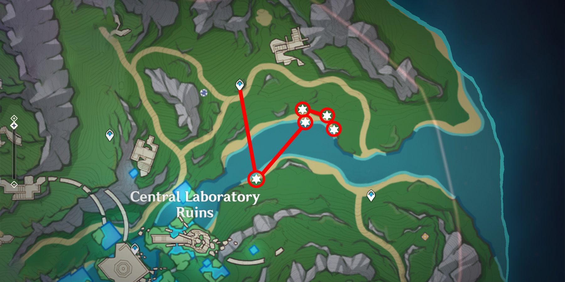 genshin impact lumitoile locations in central laboratory ruins