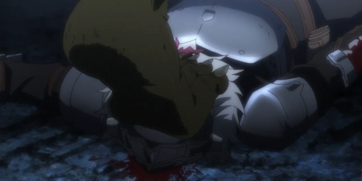 Goblin Slayer on the ground