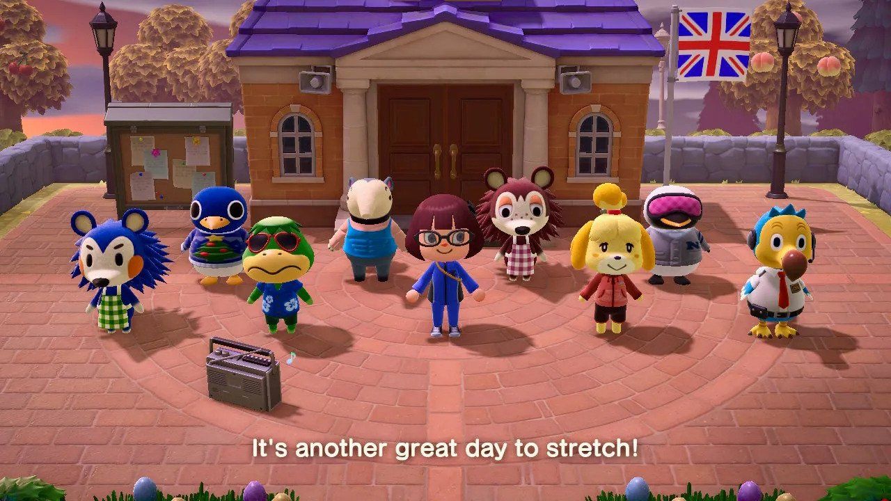 Group Stretching Animal Crossing New Horizons