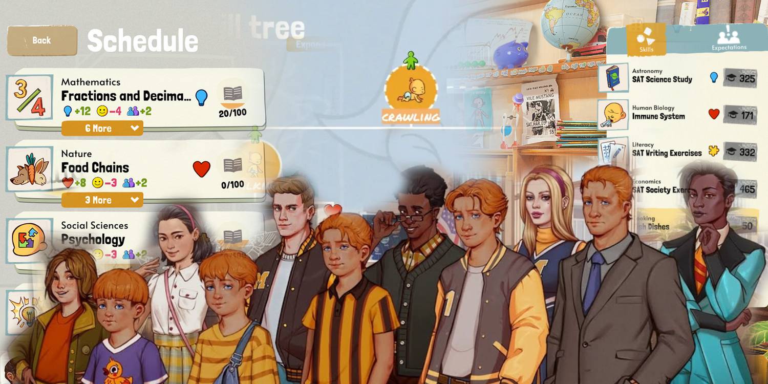 Growing Up life stages skill trees schedule