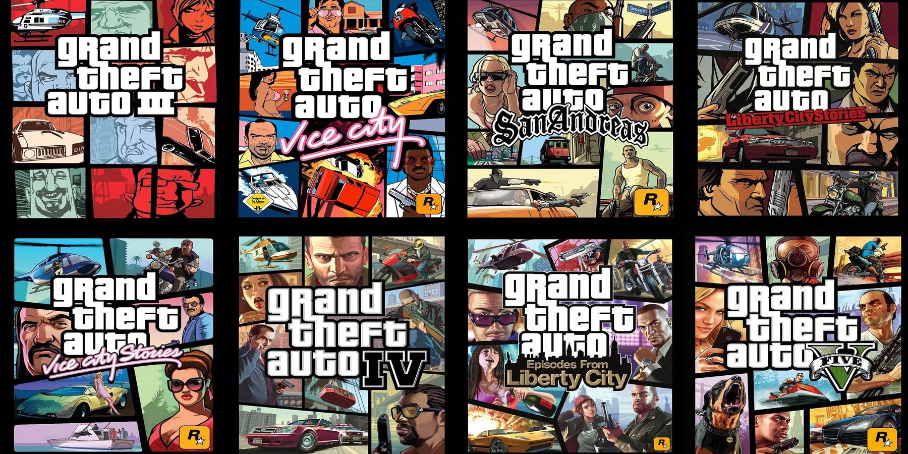 GTA games in order, Release and story timeline