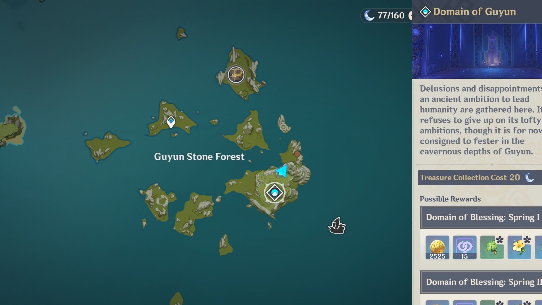 genshin impat domain of guyun location