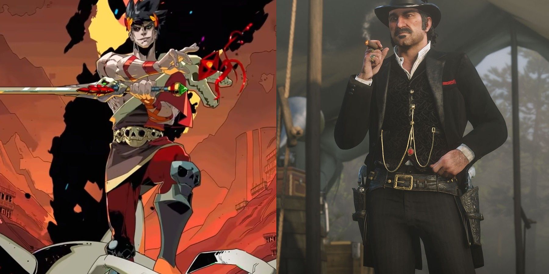 Hades zagreus and Red Dead Dutch