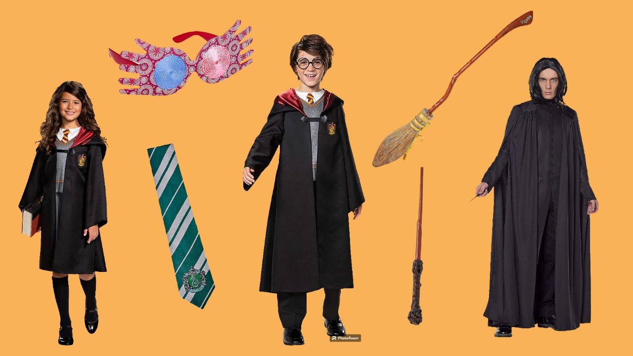 Harry Potter Poter 6pc Set Magic Wizard Fancy Dress Cape Cloak Costume |  Fruugo IE
