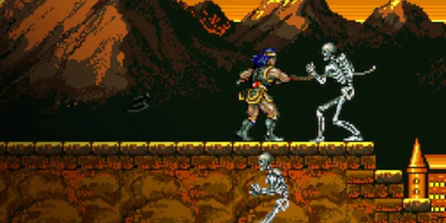 Haunted Castle Belmont Whip Skeleton