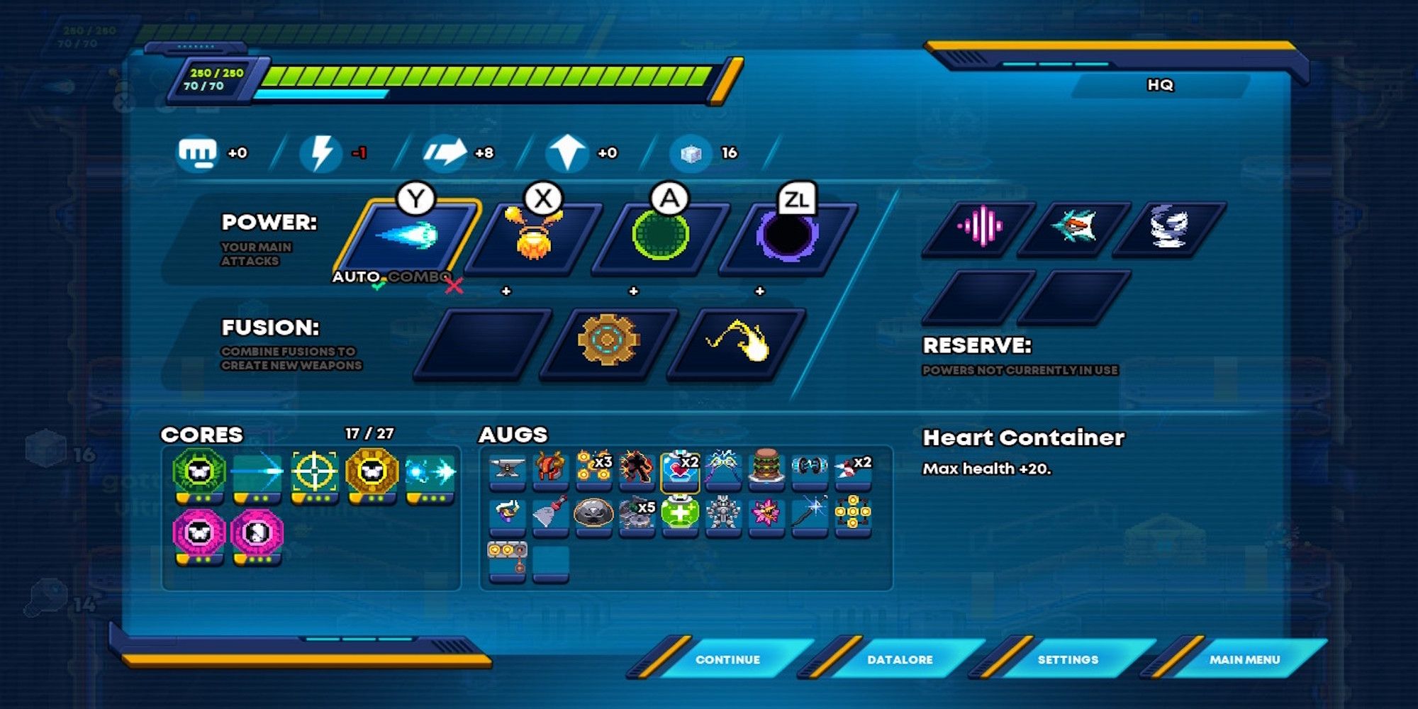 Heart Container Augment in 30XX