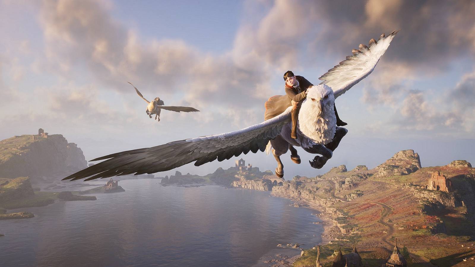 hogwarts legacy flying on hippogriff