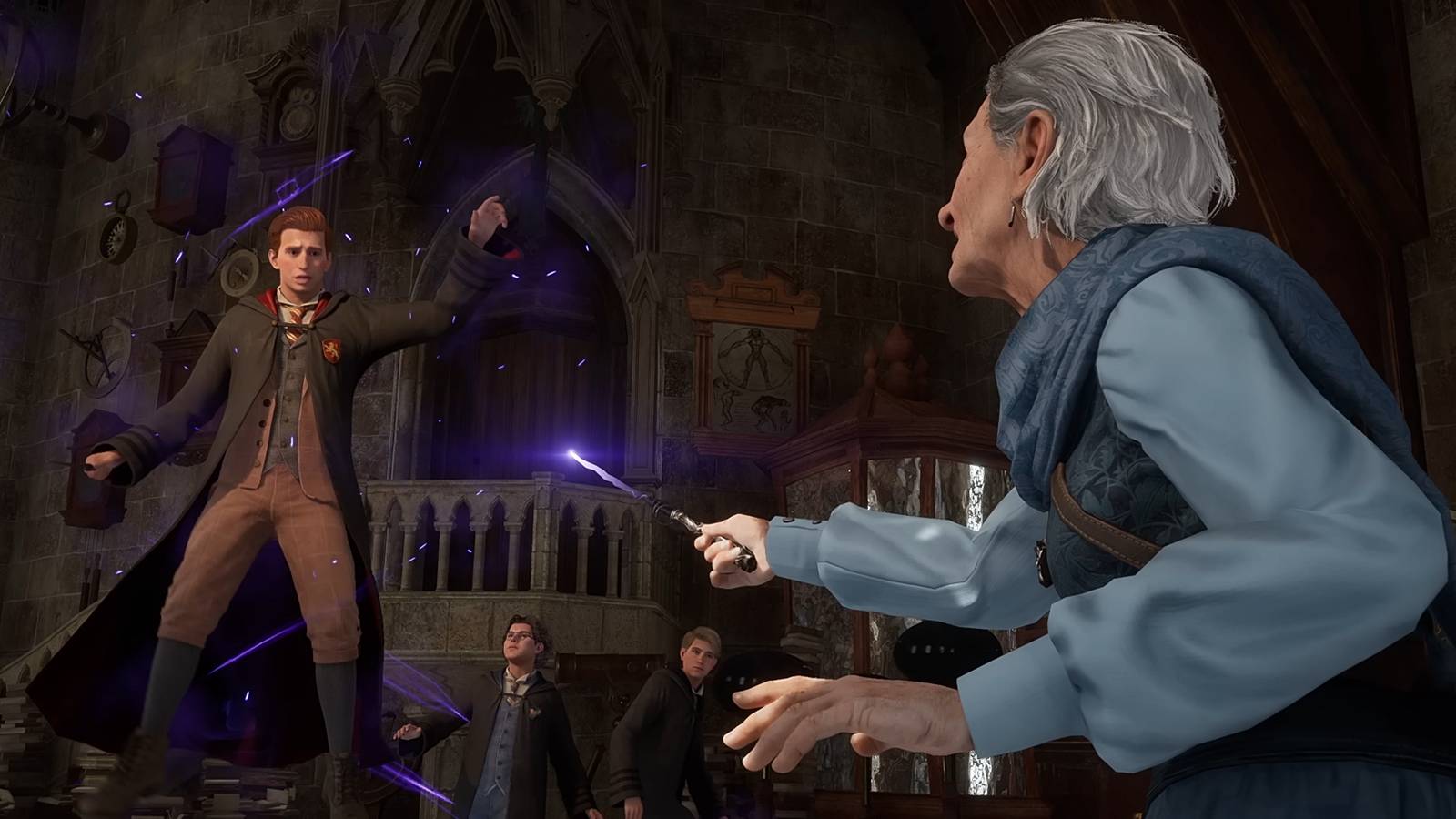 hogwarts legacy gryffindor student floating